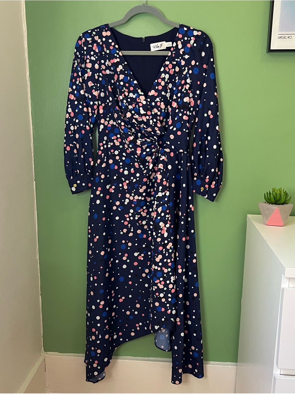 Eliza J Scatter Polka dot Dress Size 4 - Picture 2 of 10